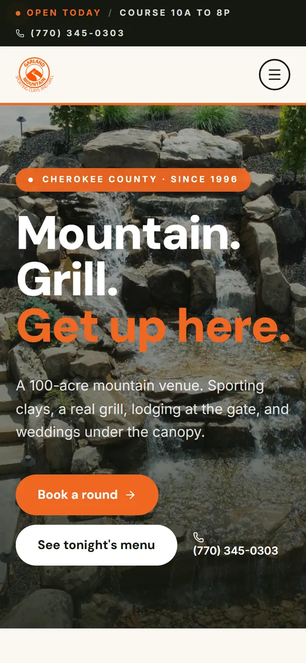 Garland Mountain on a phone