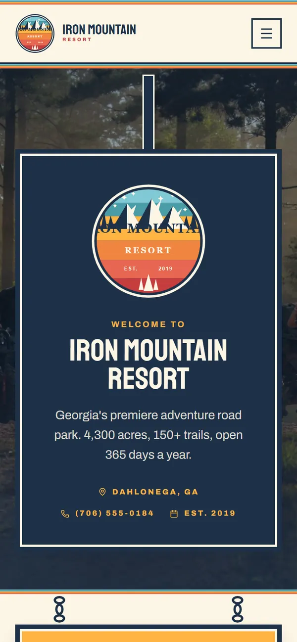 Iron Mountain Resort on a phone