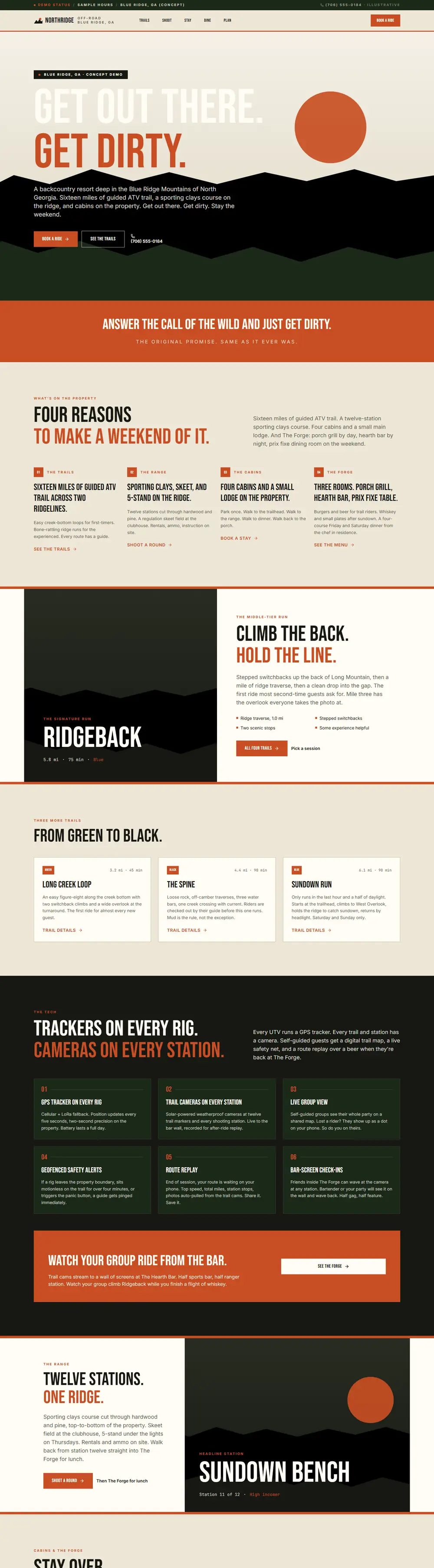 Northridge Off-Road homepage, designed and built by Chimaera Co