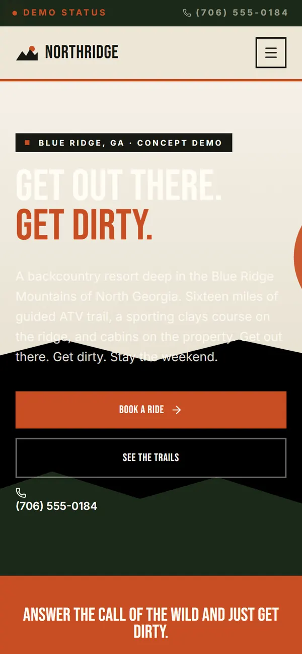 Northridge Off-Road on a phone