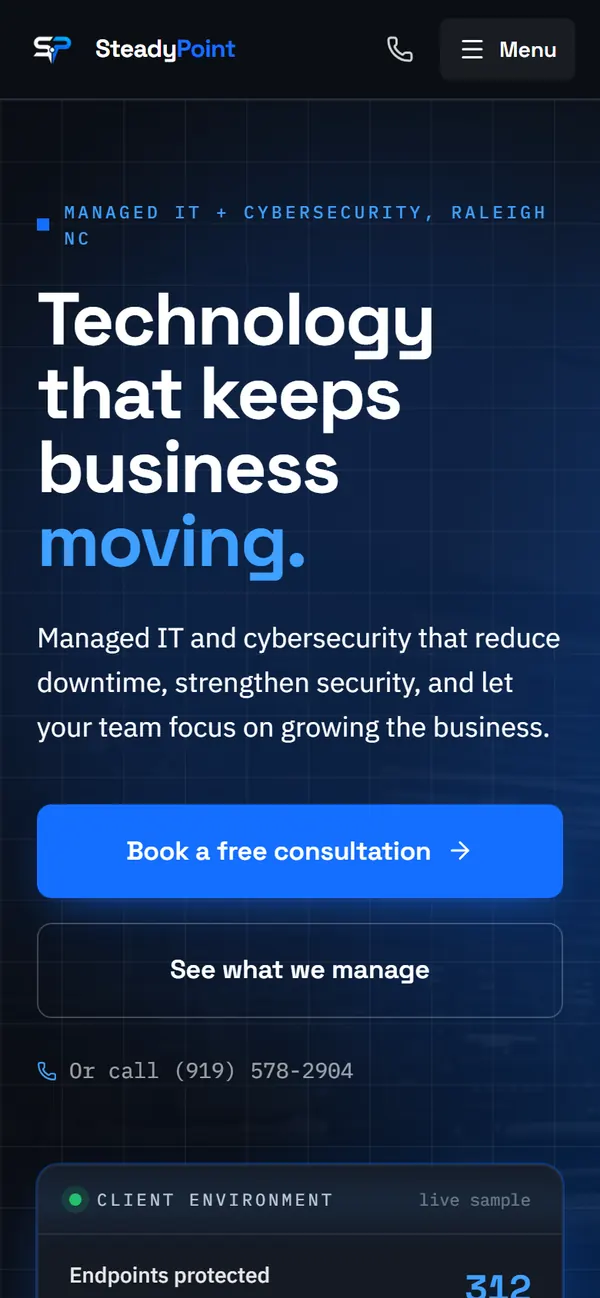 SteadyPoint Technology on a phone